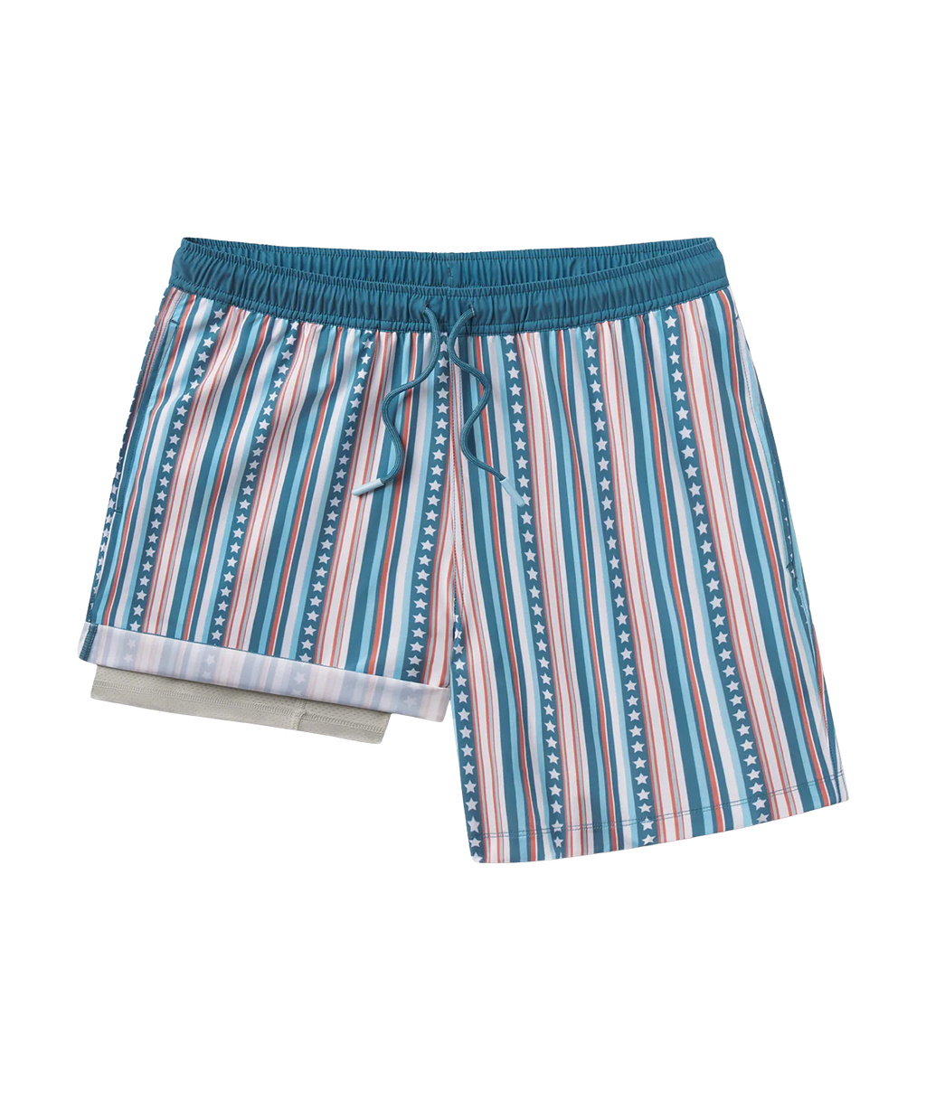 Victory Stripes Swim Shorts