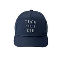 Tech Til I Die  5 Panel Perf Hat- Navy