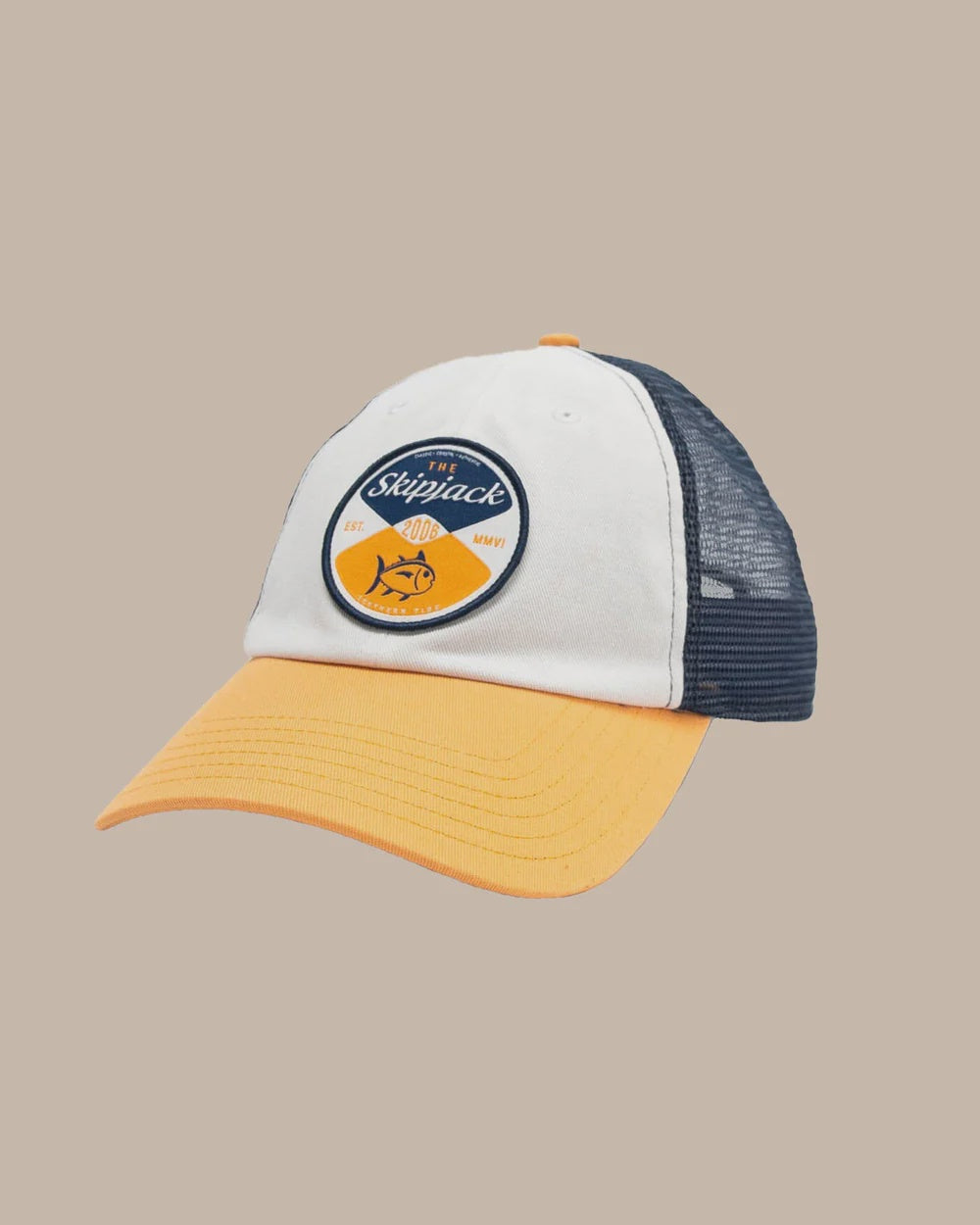 The Skipjack Trucker Hat Orange/Navy