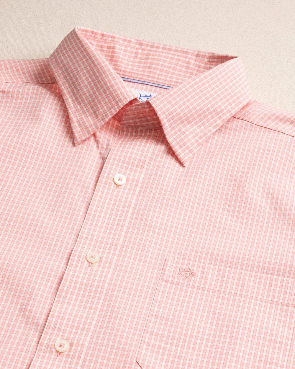M LS Charleston Tidal Pool Sport Shirt Peaches N Cream