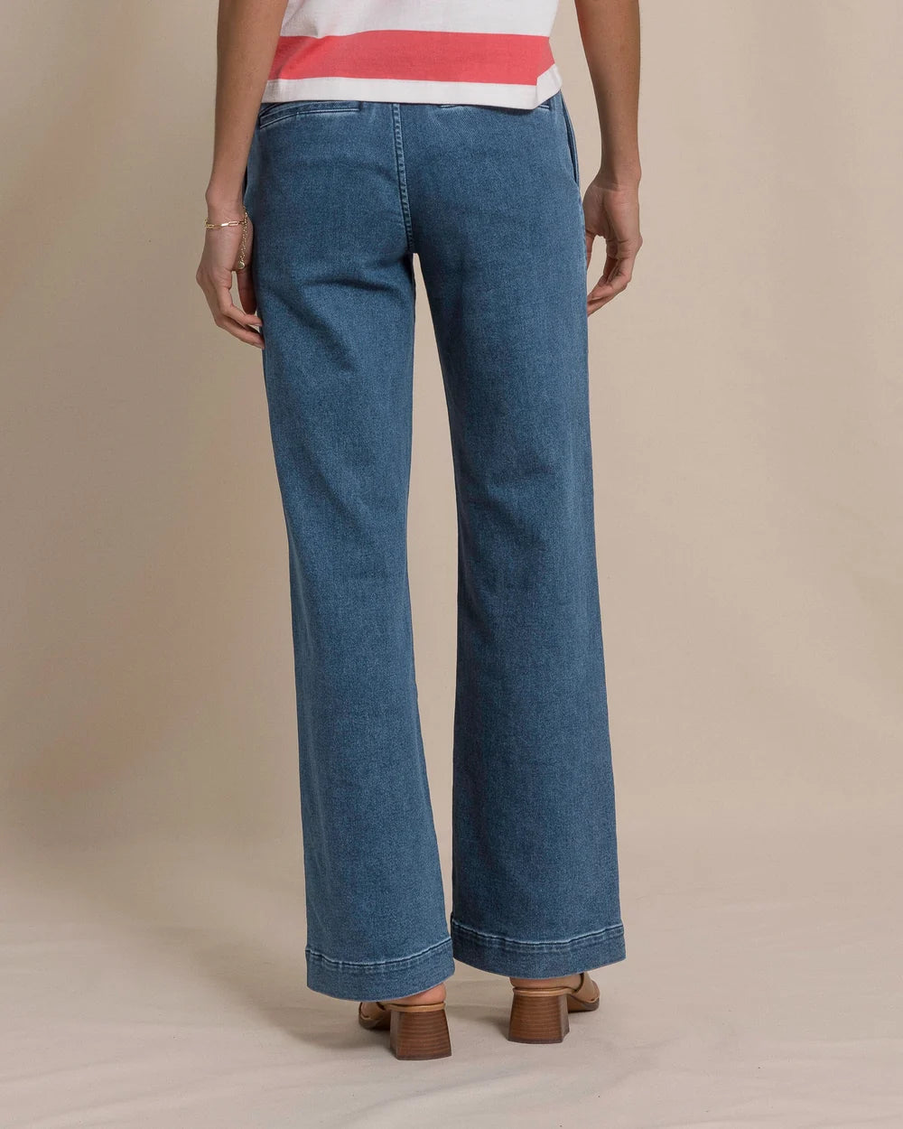 W Tori Denim Wide Leg Chino