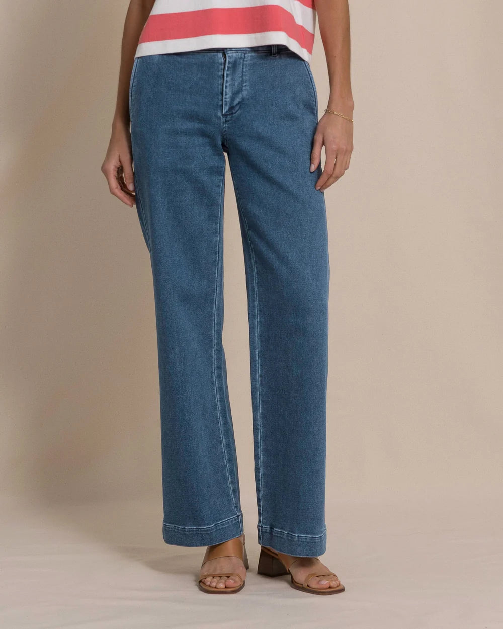 W Tori Denim Wide Leg Chino