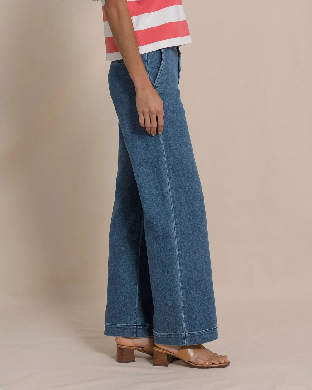 W Tori Denim Wide Leg Chino