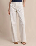 W Tori Wide Leg Chino Sand White