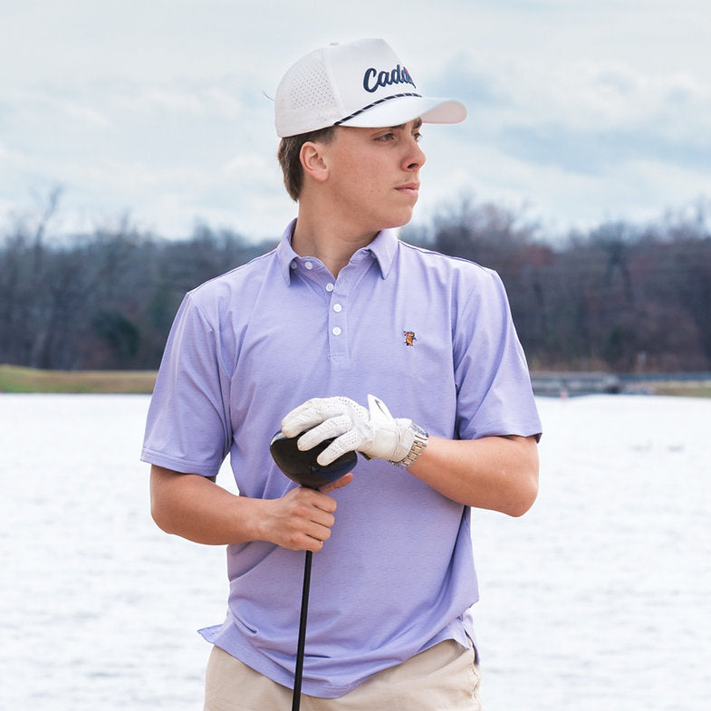 Caddie Wave Polo Purple