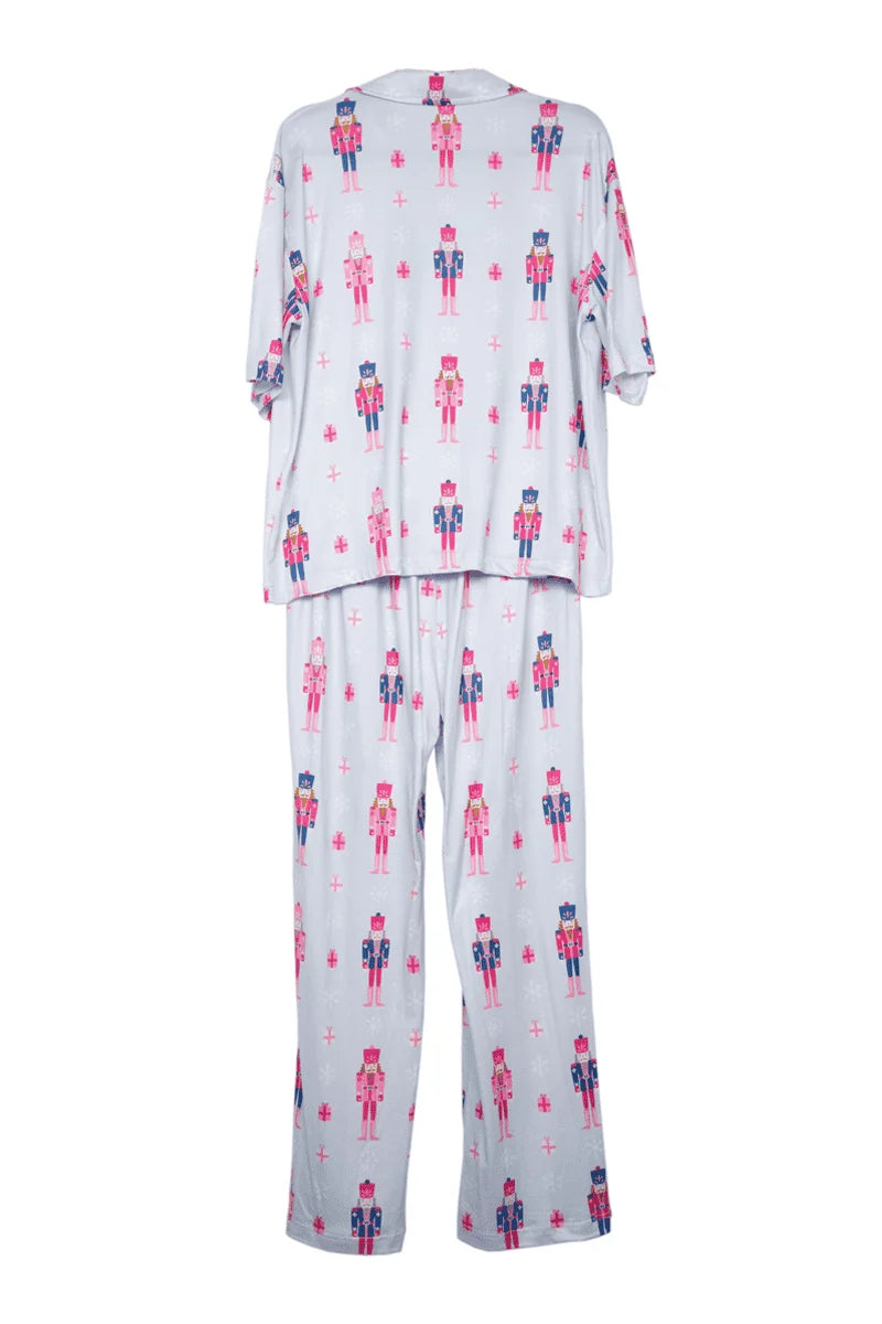 Nutcrackers Christmas Light Blue Pajama Pants Set