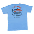 Youth Red, White & Bluefish Short Sleeve Pocket Tee