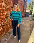 Southern Tide Zayla Striped Top - Spruce Shade